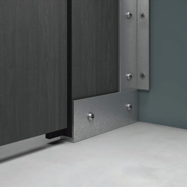 triump privacy cubicle pilaster channel
