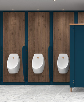 Integrated plumbing systems for washrooms